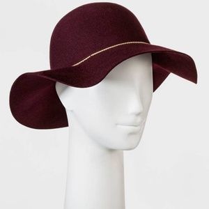 Target Burgundy Hat with Gold Band